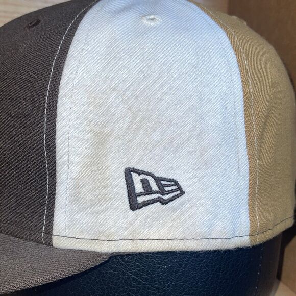 MIlwaukee Brewers New Era Fitted Hat Mens Size 7 5/8 Brown MLB Baseball Cap Rare - Picture 5 of 14